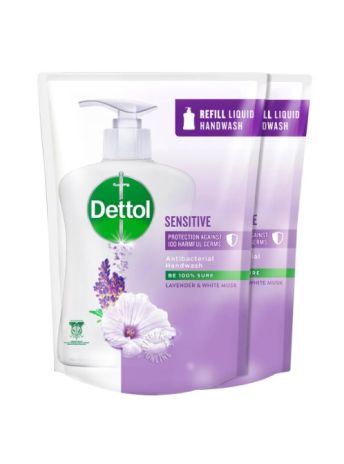 DETTOL ANTIBACTERIAL HANDWASH REFILL SENSITIVE 225MLX2