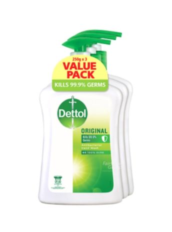 DETTOL ANTIBACTERIAL HANDWASH VALUE PACK ORIGINAL 250MLX3