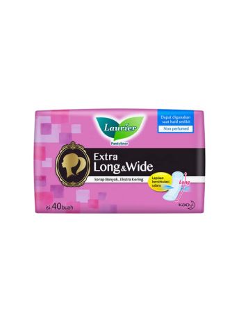 LAURIER PANTYLINER EXTRA LONG&WIDE NON PERFUMED 40S