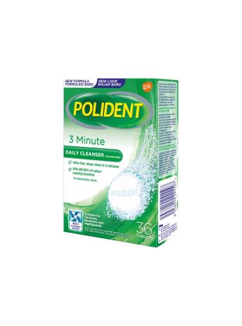 POLIDENT DAILY CLEANSER 3 MINUTE 36S