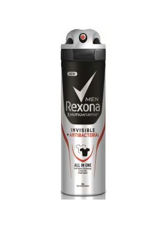 REXONA DS M INVISIBLE + ANTI BACTERIAL 48HR 150ML